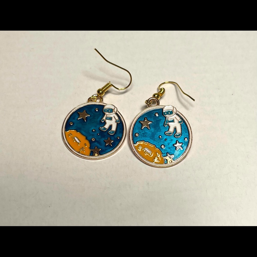 Moon man earrings